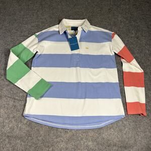 Beaufort & Blake Rugby Shirt Mens XS Multicolored Striped Colourblock Casual
